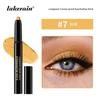 Matte Blue Eyeshadow Stick Pencil Waterproof Monochrome Glitter Pearly Eyeshadow Makeup Soft Natural High Pigmented Long-Lasting