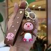 Брелок для ключей, милый мультяшный персонаж, бобр, полированный обруч из нержавеющей стали, зажим для омара, красочный брелок для ключей, органайзер для ключей, ремешок на запястье, школьная сумка, кулон, брелок