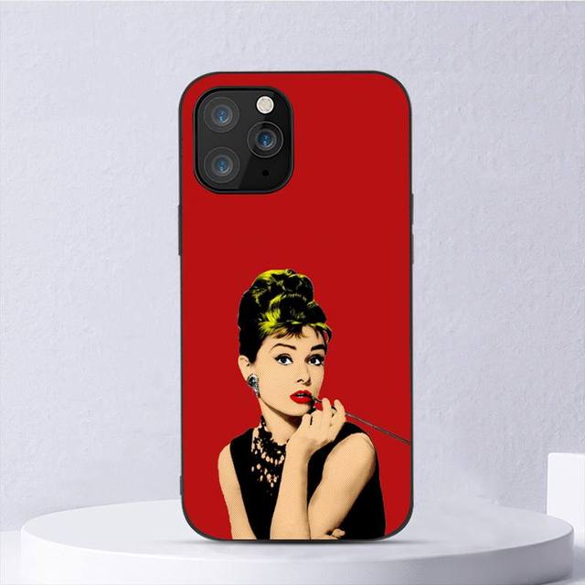 Стильный чехол для телефона Одри Хепберн для Iphone 11 12 Mini 13 14 Pro Xs Max X 8 7 6s Plus 5 Se Xr Shell