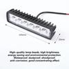 6LED 18W Car Light 12V Auto Offroad SUV Truck Headlights 6000K Daytime Running Light Spotlight High Bright Waterproof Work Light