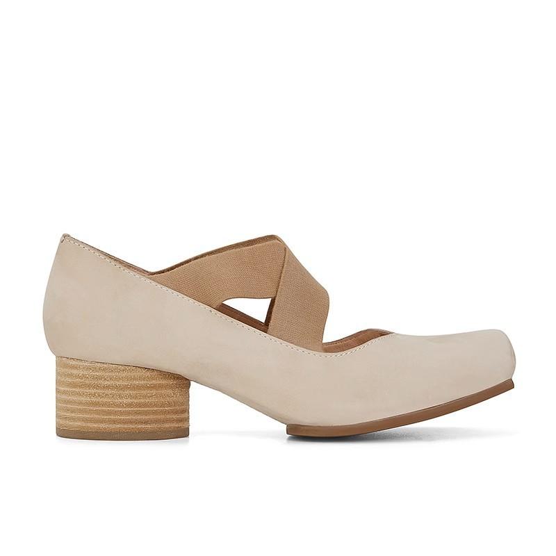 Туфли UMA квадратный носок полированные ретро перекрестный ремешок коровья кожа толстый каблук одинарные туфли весна