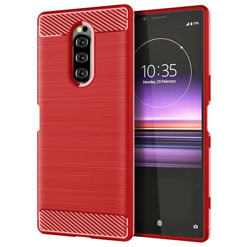 Чехол для Sony Xperia 1, роскошный мягкий силиконовый чехол из углеродного волокна для Sony Xperia1, полный защитный чехол для телефона