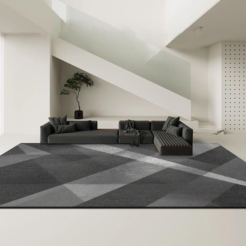 Simple Style Geometric Carpet Living Room Modern Decoration Large Area Non-slip Rugs Bedroom Bedside Tatami Soft Mat Washable