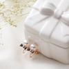 Pearl Earrings Ribbon Earrings K18PG Pearl Earrings Women's