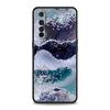 Темно-синий блестящий агатовый мраморный чехол для телефона Realme GT Neo 2 3 Realme 9 8 5G 7 6 GT2 Pro Plus 9i 8i C21Y C3 C11 C25 C35