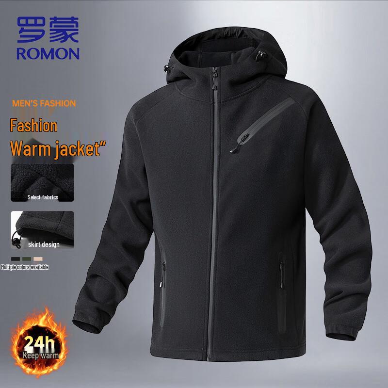 ROMON Men's Autumn Winter Fleece Jacket