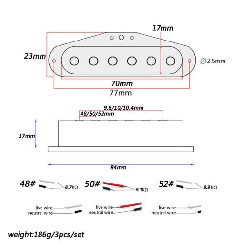 Звукосниматели Ogdni Alnico 5 для Strat, Одиночные звукосниматели для грифа/среднего/бриджа гитары, Кремовые, для электрогитар Strat и Squier (белый)