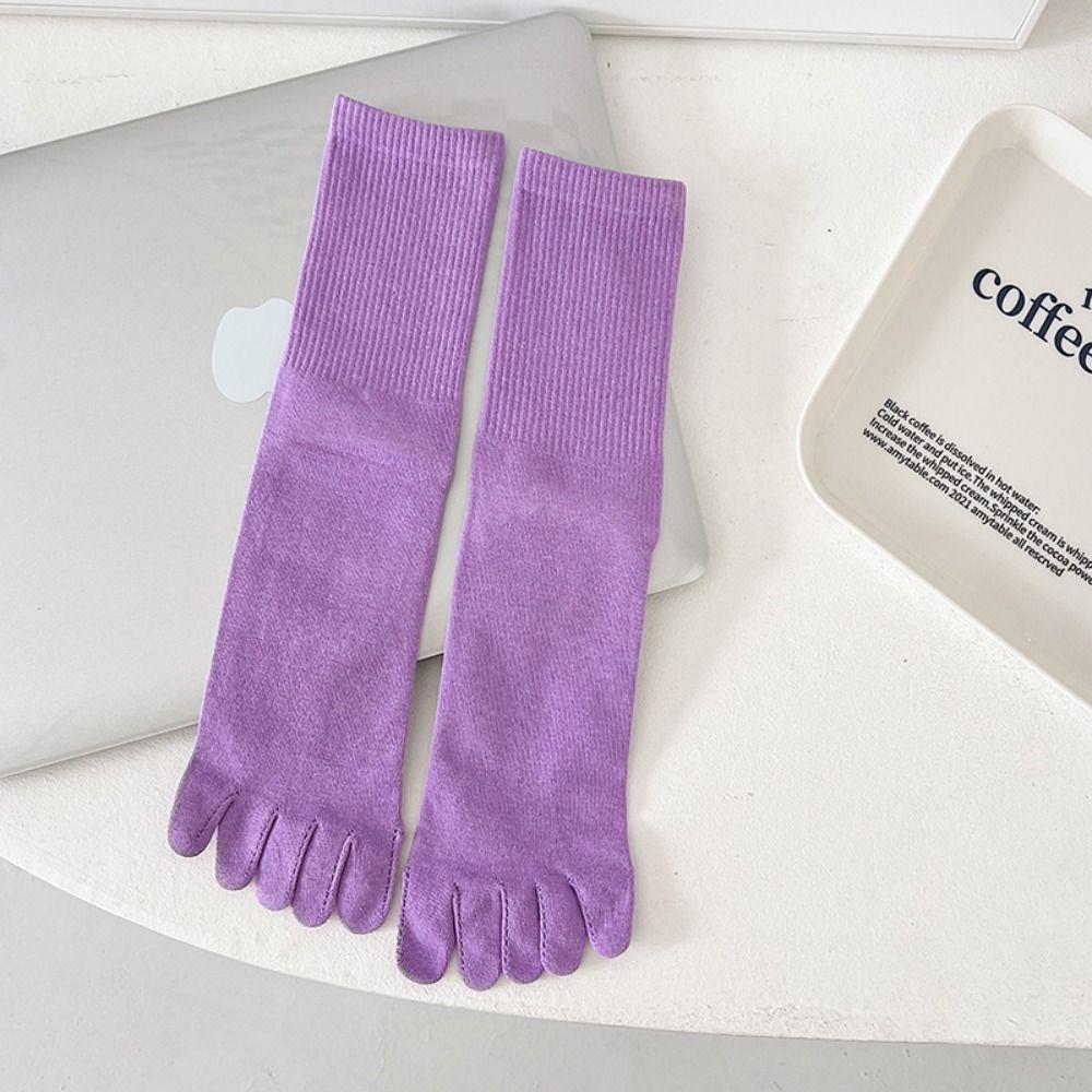 Breathable Five-finger Socks Pure Cotton Netherstock Fashionable Split-toe Socks  Motion