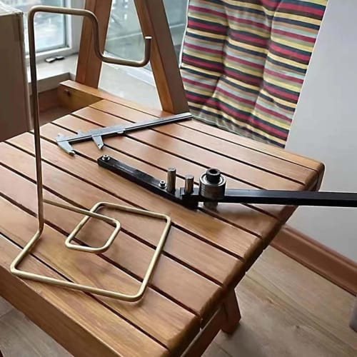 GrnArt Manual Rebar Bender, Small Pipe Bender, Desktop Workbench Bending Tool, Hand Steel Bar Bender (1-4mm)