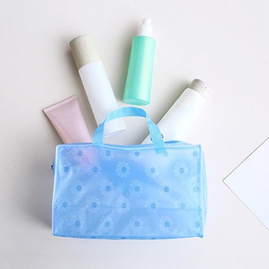 Портативная дорожная водонепроницаемая косметичка с цветком, органайзер для мытья ванны, сумка для хранения
