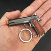 1:3 Full Metal 1911 Keychain Shell Eject Solid Wood Grip Toy Gun Collection Alloy Pistols Key Chain for Gift