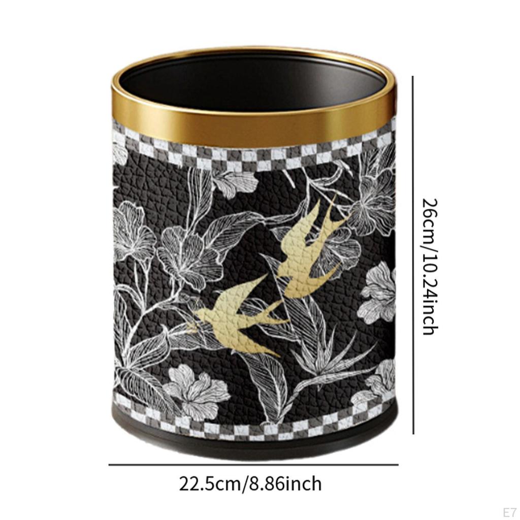 Открытый верх из искусственной кожи мусорный бак для кухни и гостиной