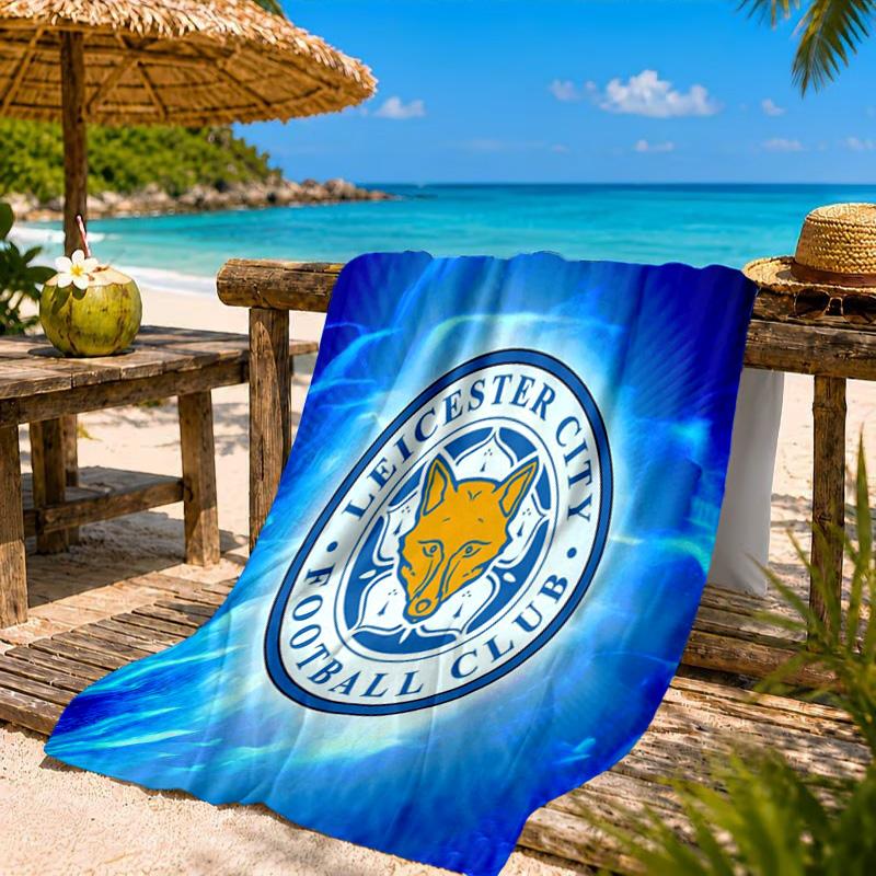 Fc Crest Design Printed Microfiber Beach Towel, Soft And Absorbent, Quick-Dry, Ideal for Summer Travel, Beach Essential, Swimming Pool