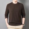 New Spring and Autumn Style Woolen Long-sleeved Sweaters for Young and Middle-aged Men, Slim and Handsome Bottoming Shirts