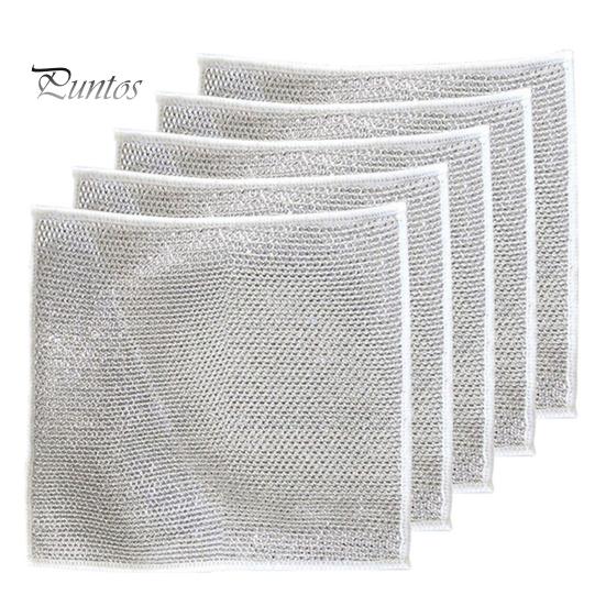 3/5/10/15 шт. тряпка из стальной шерсти, двусторонняя маслостойкая, быстросохнущая, полая, безворсовая, многоразовая кухонная тряпка, кастрюля, кастрюля, миска, скребок, ткань для чистки