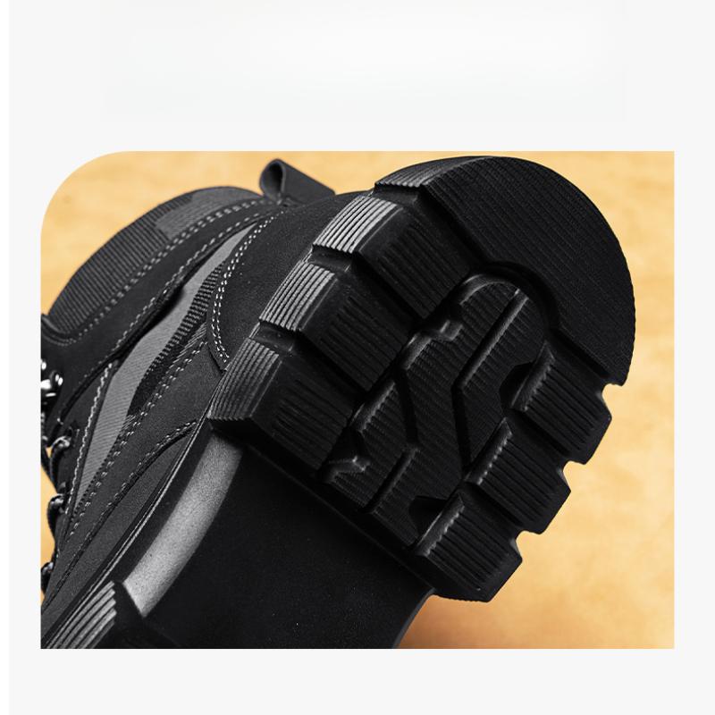 Ретро мужские ботильоны Водонепроницаемые повседневные кожаные ботинки Высокие ботинки для мужчин Нескользящие рабочие ботинки