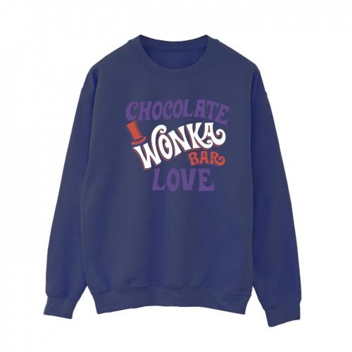 Willy Wonka & The Chocolate Factory Womens/Ladies Chocolate Bar Love Sweatshirt