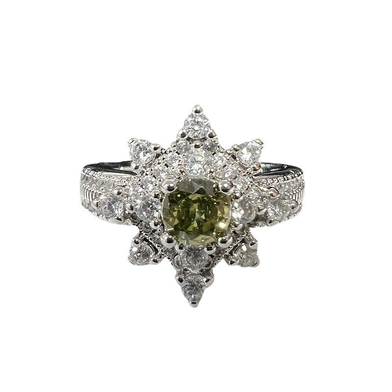 Новый Уникальный Дизайн Цветное Фиолетовое Сокровище Полностью Алмазный Zir*****Кольцо-Ручка Подсолнух Супер Блеск Высококлассное Кольцо Легкой Роскоши