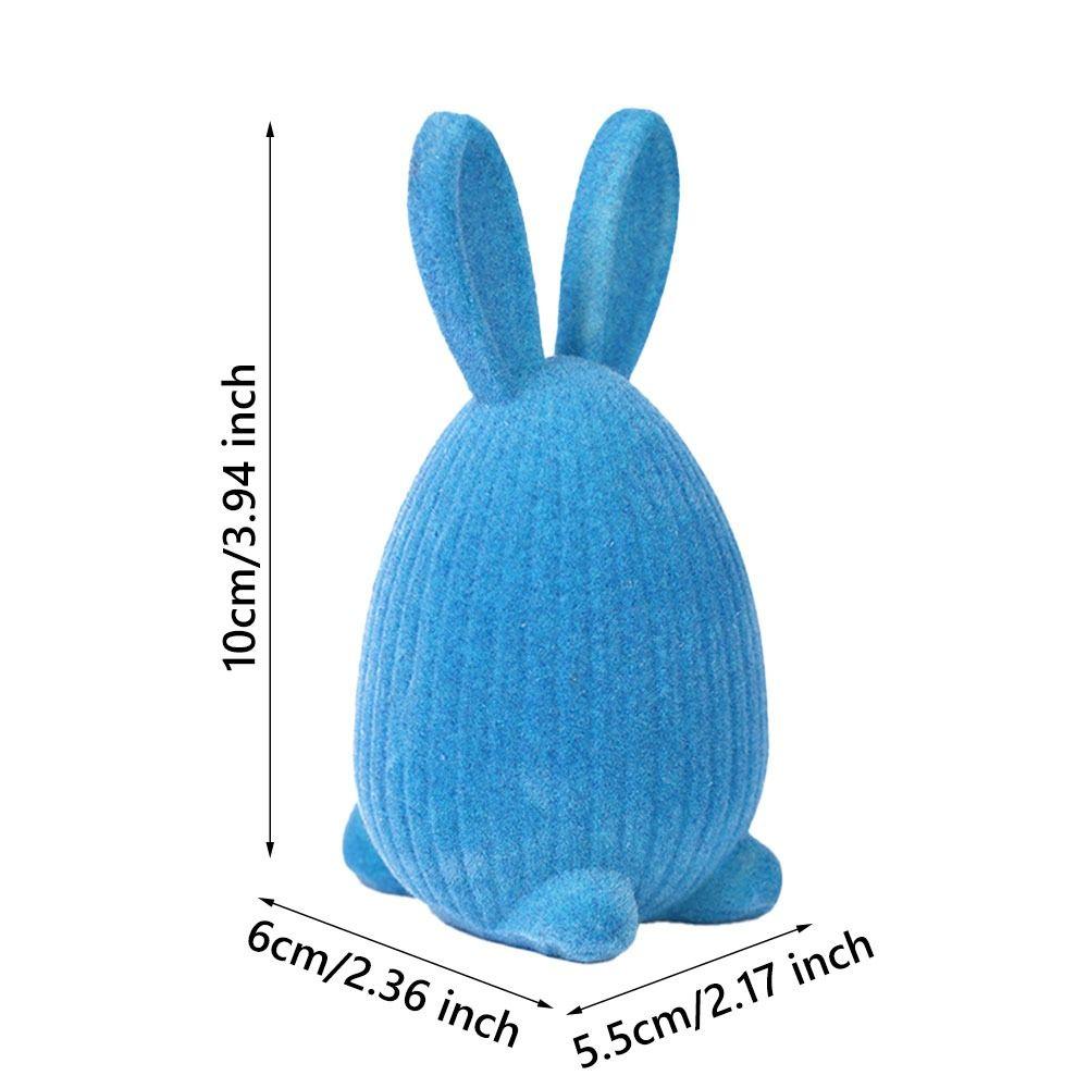 Resin Easter Rabbit Figurine Multicolor Cartoon Buuny Statue Creative Miniature Knickknacks  Gift