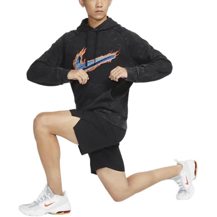 Nike Мужская толстовка с длинными рукавами и логотипом Dri-Fit Swoosh, черная DX1556-010