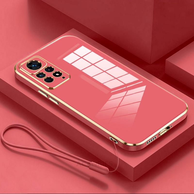 Note11s роскошный чехол-ремешок из силикона для Xiaomi Redmi Note 11s 4g 11 Pro 11pro Plus 5g 10 10s 9 9s 8 8t 7 мягкий чехол