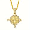 New Cool Hip Hop Compass Pendant Necklace Charming Men's Trend Casual Jewelry Gifts