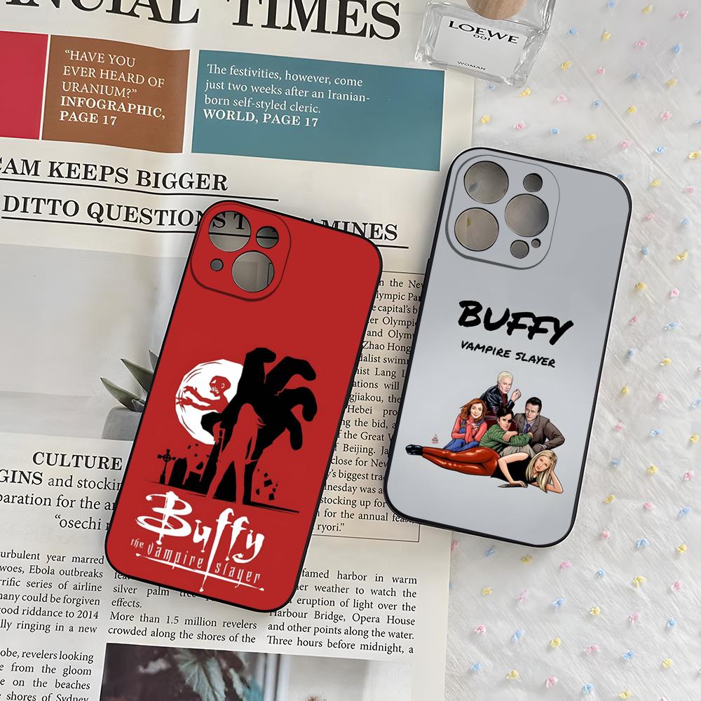Чехол для телефона B-Buffy The Vampire Slayer для iPhone 17 Air 16 E Pro Max 15 14 13 Mini 12 Pro 11 Max Plus Черный Мягкий