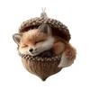 1/6Pcs Car Pendant Charming Squirrel Hedgehog Fox Acorn Acrylic Ornaments Christmas Tree Tabletop Car Accents Holiday