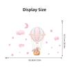1Pc Cartoon Cute Animals Rabbit Balloon Wall Sticker Decoration for Bedroom Girls Gift Wall Art Home Decor Living Room Kids Room