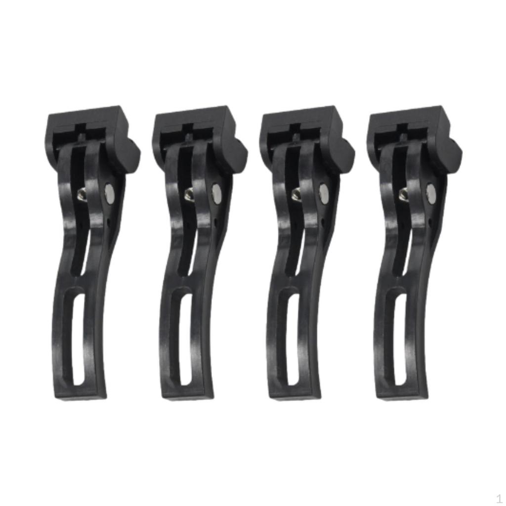 4x Rear Clamps for Hard Soft Folding Truck Bed Tonneau Cover Auto Accessories, Universal