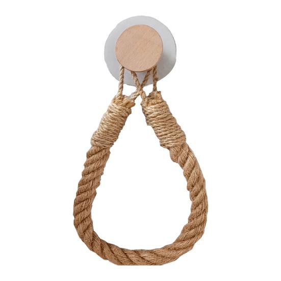 Twine Toilet Roll Holder Wall-Mounted Toilet Paper Holder Rustic Twine Rope Paper Roll Dispenser for Bathroom Organization