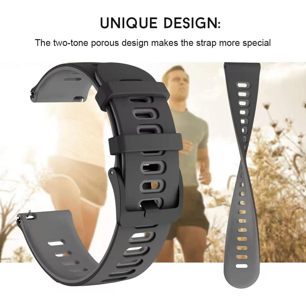 Силиконовый ремешок 20 мм 22 мм для Amazfit Active 2/GTS 4 Mini Cheetah Круглый мягкий браслет для Amazfit GTR/Balance/Bip 6 5/Stratos Ремень