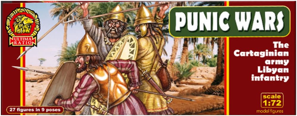 Ultimatio Carthaginian Libyan Infantry 264 BC 9 27 Bodies Plastic Model RU72021 1/72 Poses,