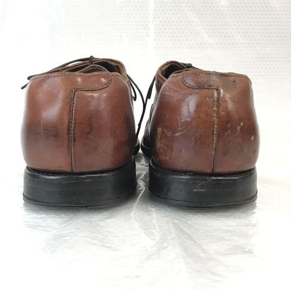 Vintage 80s-90s Allen Edmonds Byron Goodyear Welted Leather Punched Cap Toe Shoes Size 9.5D 27.0-27.5cm Brown(USED)