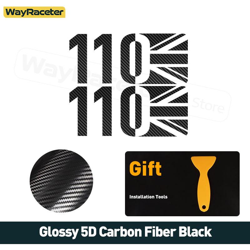 2 Pcs Union Jack Matte/Glossy/Carbon Fiber Black Side Fender Wing Sticker For Land Rover Defender L663 90 110 130 Accessories