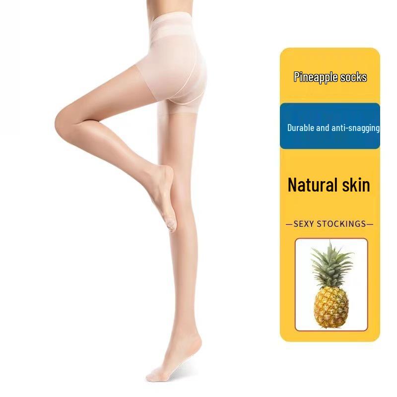 Женские ультратонкие колготки против зацепок - телесные/черные, большого размера, весна/лето