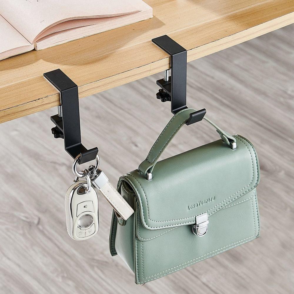 Backpack Storage Desk Edge Hook Hanging Purse Holder Portable Bag Hook  For Student Office