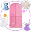Garment Bag Waterproof Dustproof Hanging Clothes Cover Multi-Pocket Design Zipper Closure Clothing Storage Bag