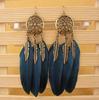 Серьги-ловцы снов Visionb Bohemia Feather Long Design для женщин, ювелирные изделия