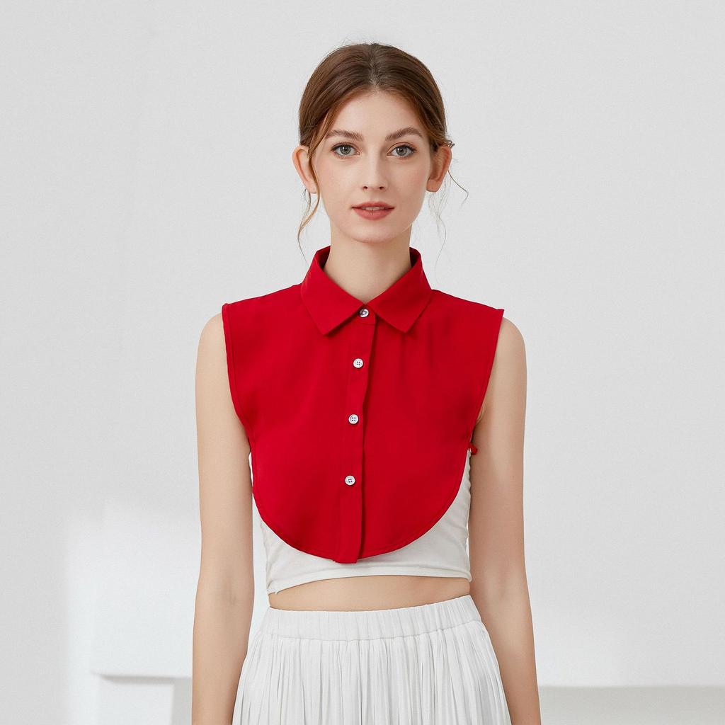 Ruffled Edge Pointed Collar Fake Collar For Women's Autumn & Winter Shirts Standing Collar Professional Collar Style Fur Collar