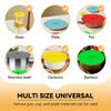 5pcs Reusable Universal Silicone Leak Proof Fresh-keeping Lid Easy Sealer Bowl Can Pan Pot Anti Overflow Cover Kitchen Cookware Accessories