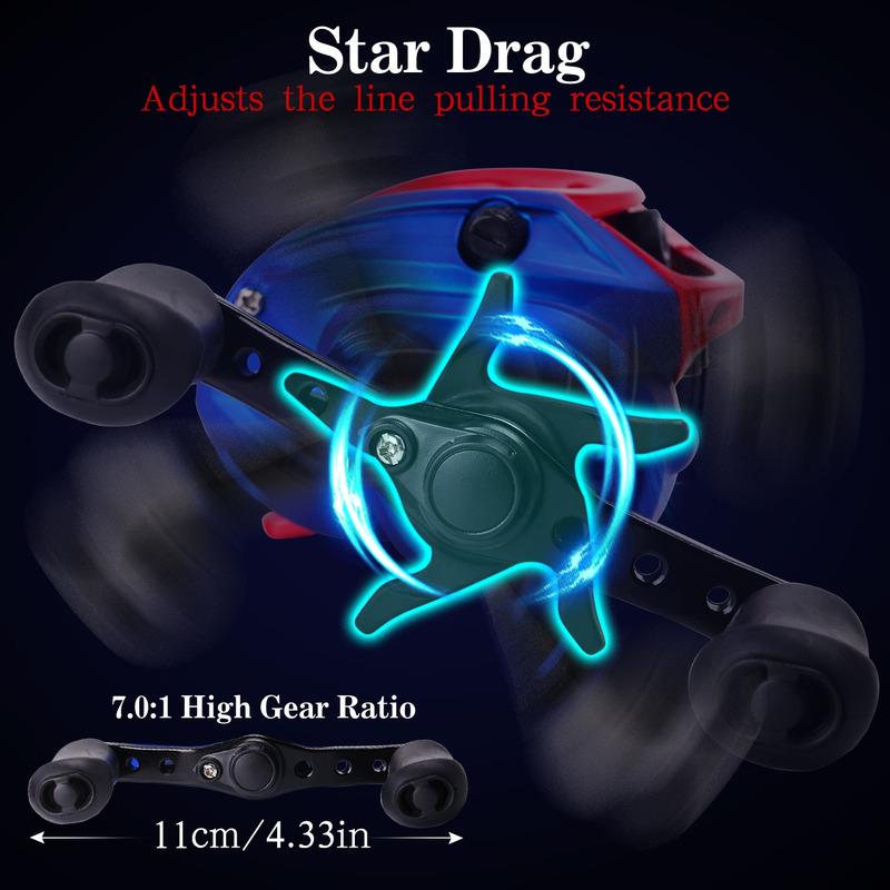 SOUGAYILANG Комбинированный набор катушек для удочек, 1,8–2,4 м, 5-секционная кастинговая удочка, кастинговая катушка 13 + 1BB