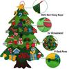 DIY Felt Christmas Tree with 5m LED Lights 3-Foot Tall Wall Hanging Decor with Detachable Ornaments Montessori Holiday Activity for Kids And Home