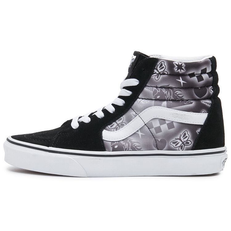 Vans Sk8 High Top Skate Shoes Black And White Print Unisex Sneakers VN0A32QG4U8