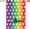 Love Pride Progress LGBTQ House Ag Double Sided Rainbow Lesbian Transgender Bi 7445028646602 AAV