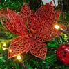 Christmas Decorative Rattan Door Hanging Garland with LED Light Artificial Garland Wreath Setup
