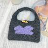 Multicolor Wool Weave Bag Flower Phone Bag Cute Knitted Handbag  Travel