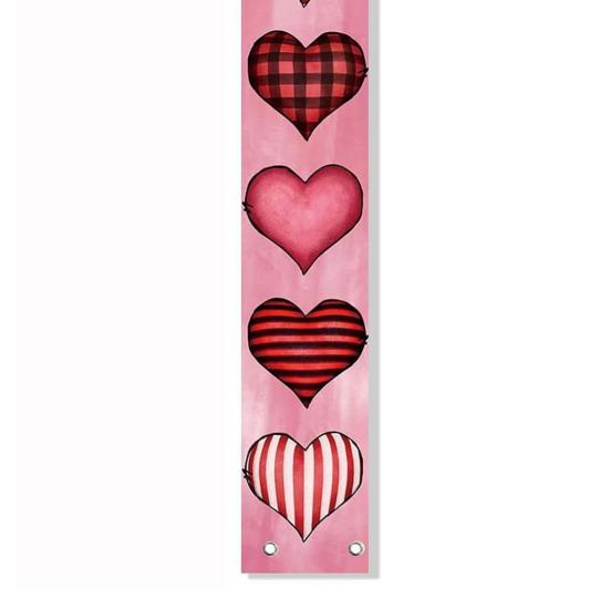 1 пара дверных подвесных украшений на День святого Валентина, вечерние баннеры с ремешком, изысканный узор, легко повесить куплет, дверные занавески, таблички