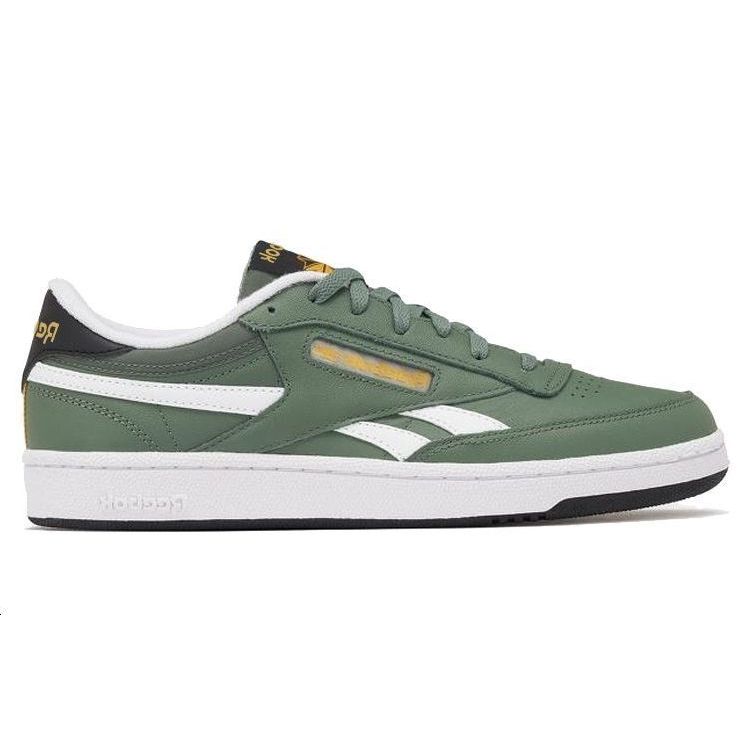 Reebok Club C Retro Color Block Cushioning Durable Low-Top Sneakers Unisex Sneakers Green White 100075032