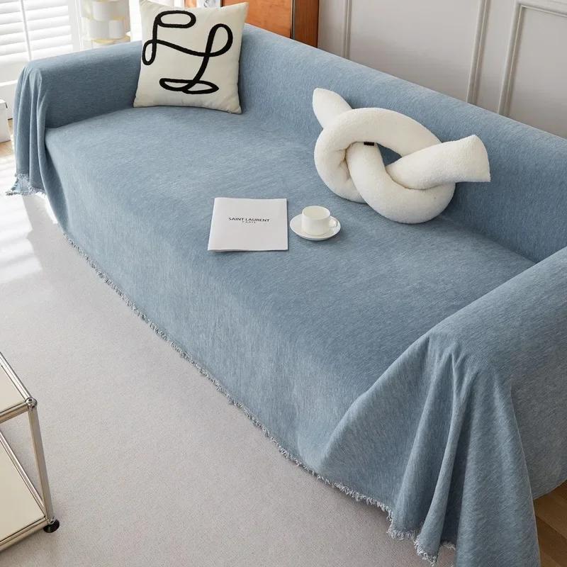 Винтажный утолщенный чехол для дивана из синели, нескользящее одеяло для дивана, простое подушка, полотенце для волос от ветра и песка, модное одеяло, полотенце для дивана
